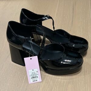 Wild Fable Black Platform Mary Janes